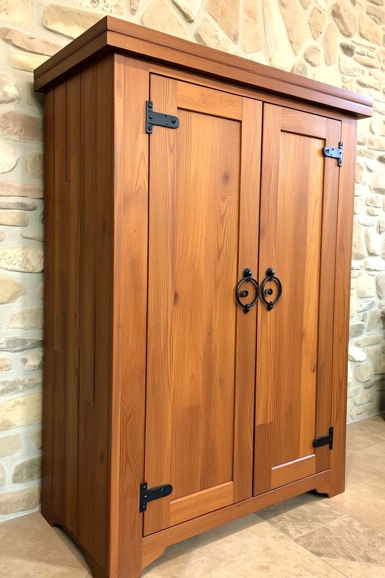 Rustic Wooden Cabinets - 24 Bathroom Cabinet Ideas