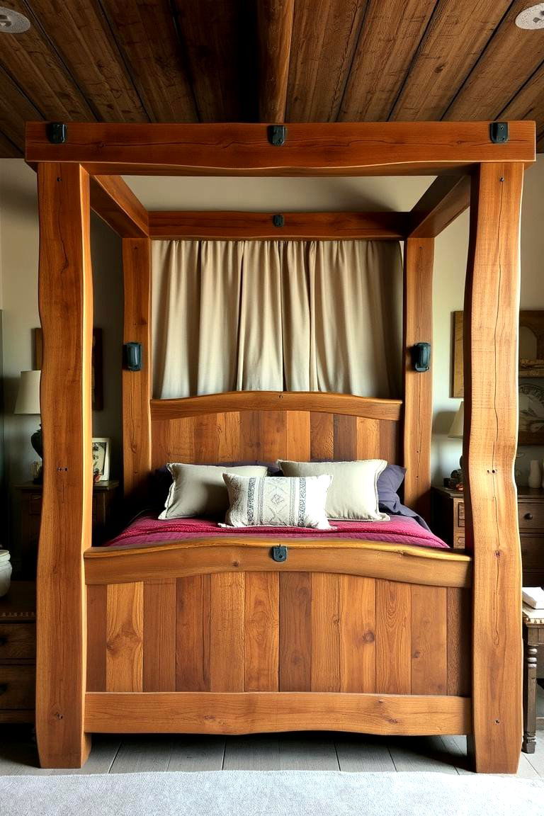 Rustic Wooden Canopy Bed - 24 Canopy Bed Ideas