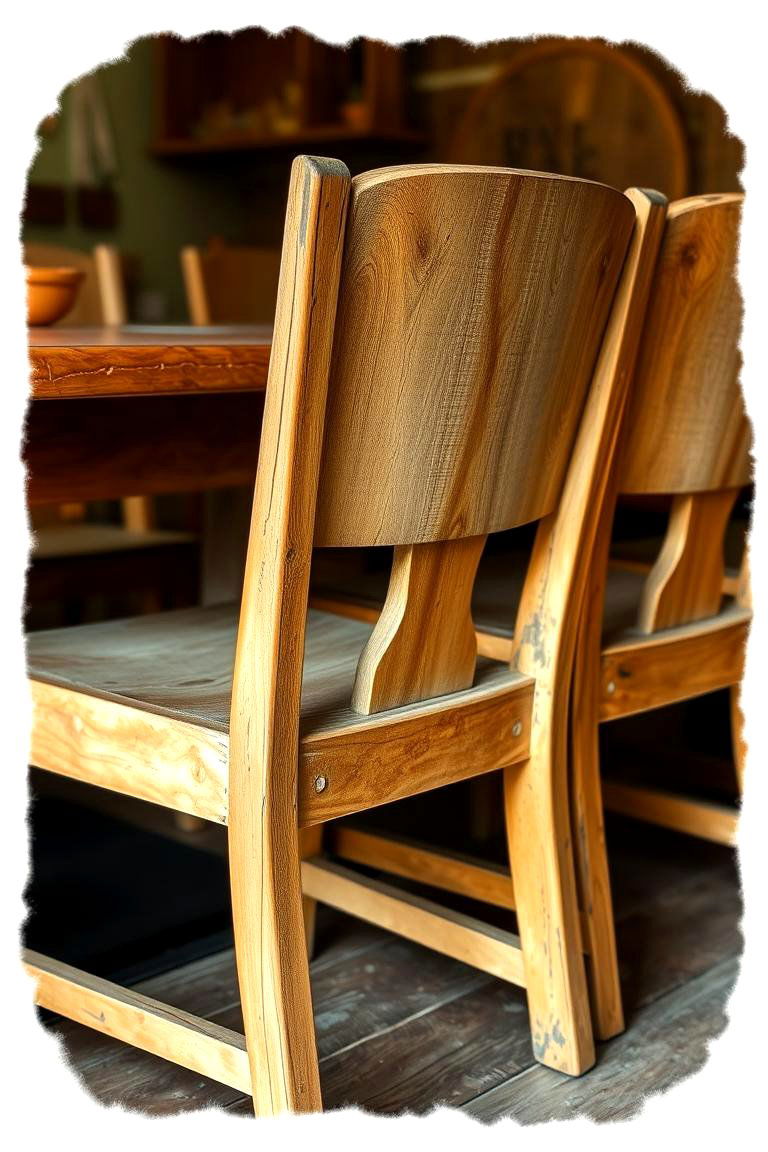 Rustic Wooden Chairs - 24 Vintage Dining Room Ideas