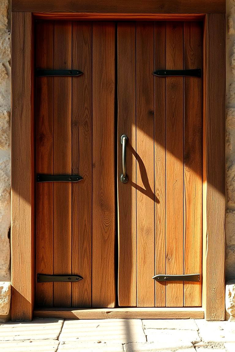 Rustic Wooden Charm - 24 Rustic Front Door Ideas