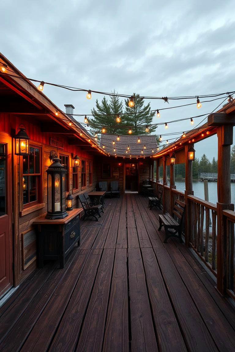 Rustic Wooden Charm - 24 Deck Decorating Ideas