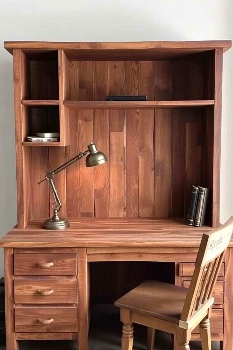 Rustic Wooden Desk - 24 Desk Ideas
