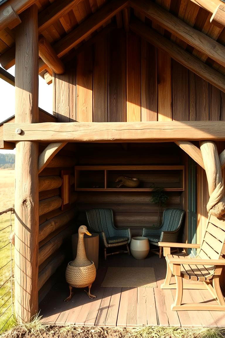 Rustic Wooden Duck Haven - 24 Duck House Ideas