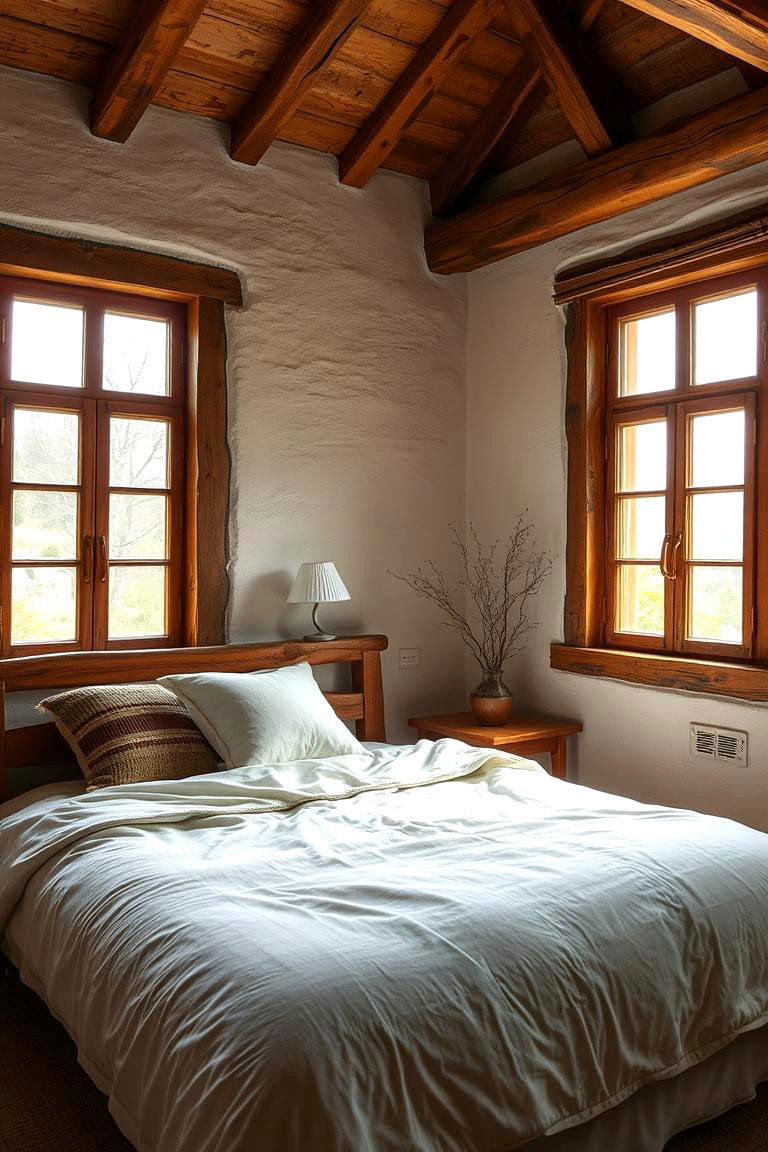 Rustic Wooden Frames - 24 Bedroom Window Ideas
