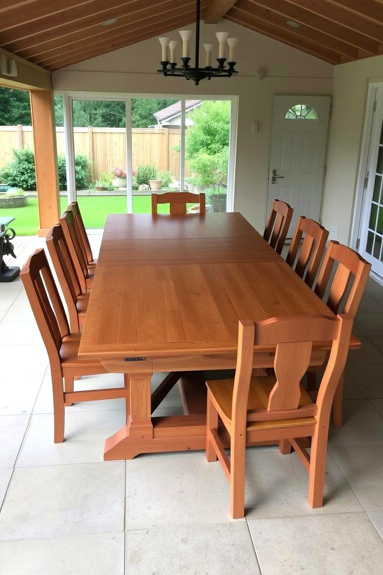Rustic Wooden Furniture - 24 Farmhouse Patio Ideas