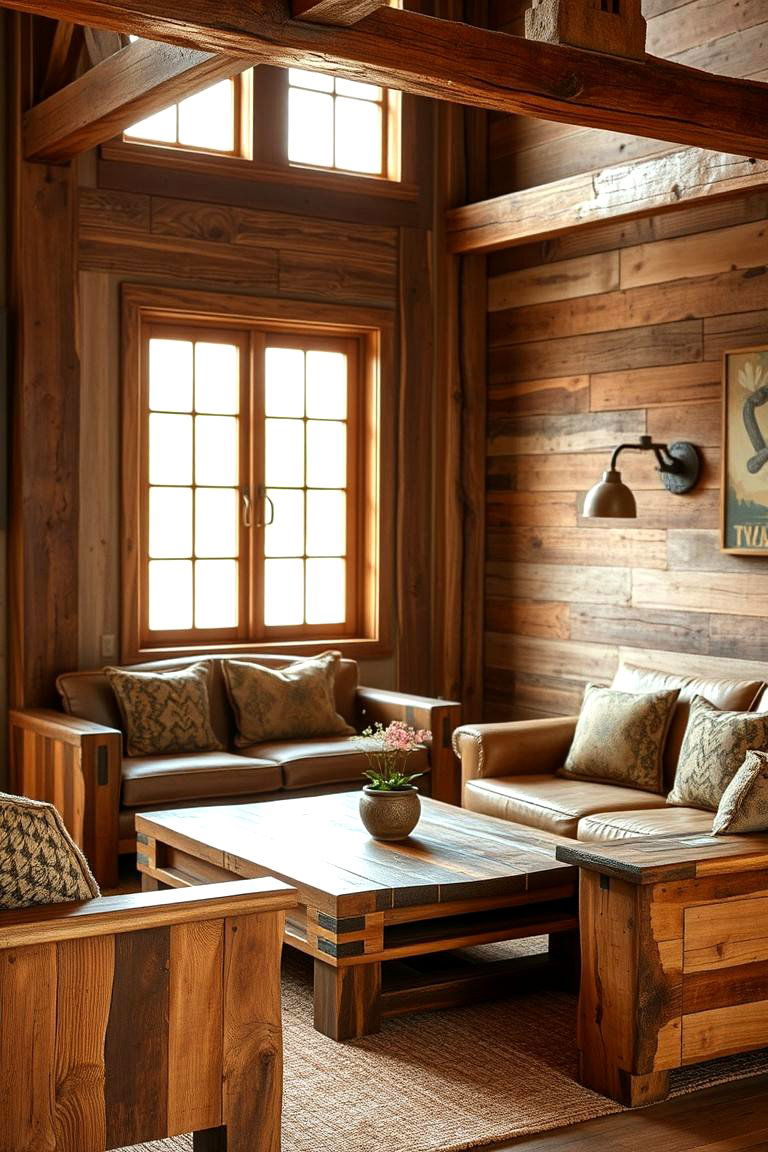 Rustic Wooden Furniture Charm - 24 Cottagecore Interior Design Ideas