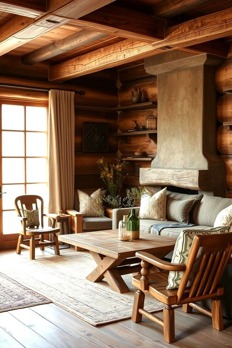 Rustic Wooden Furniture Touches - 24 Boho Decor Ideas