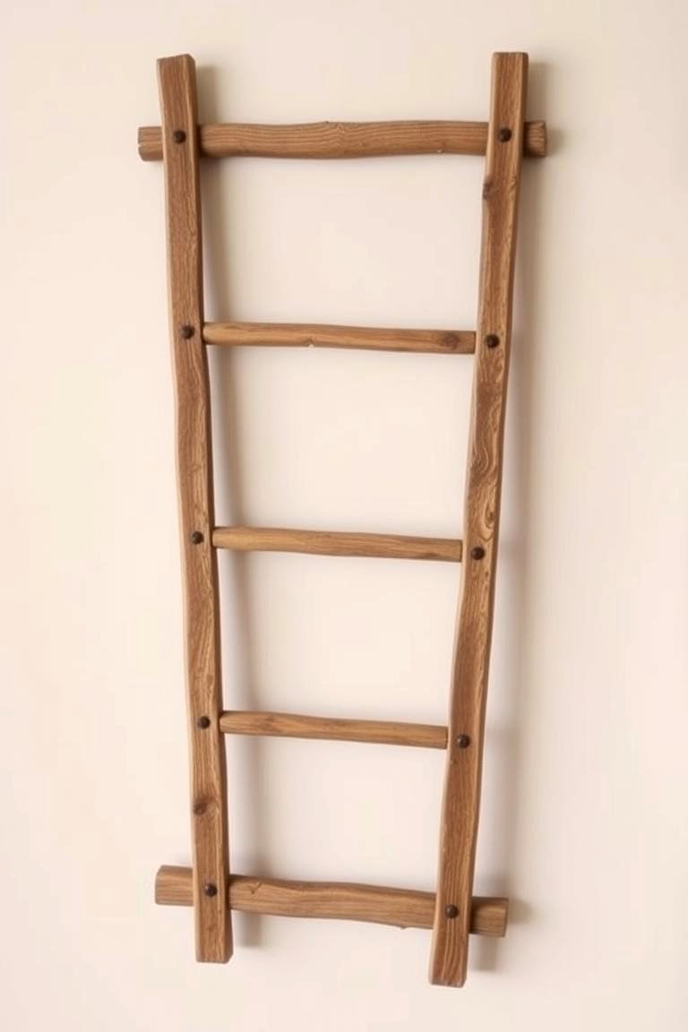 Rustic Wooden Ladder Decor - 24 Rustic Wall Decor Ideas
