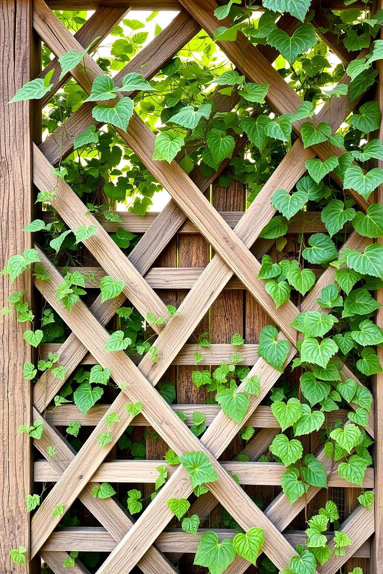 Rustic Wooden Lattice - 24 Garden Shade Ideas