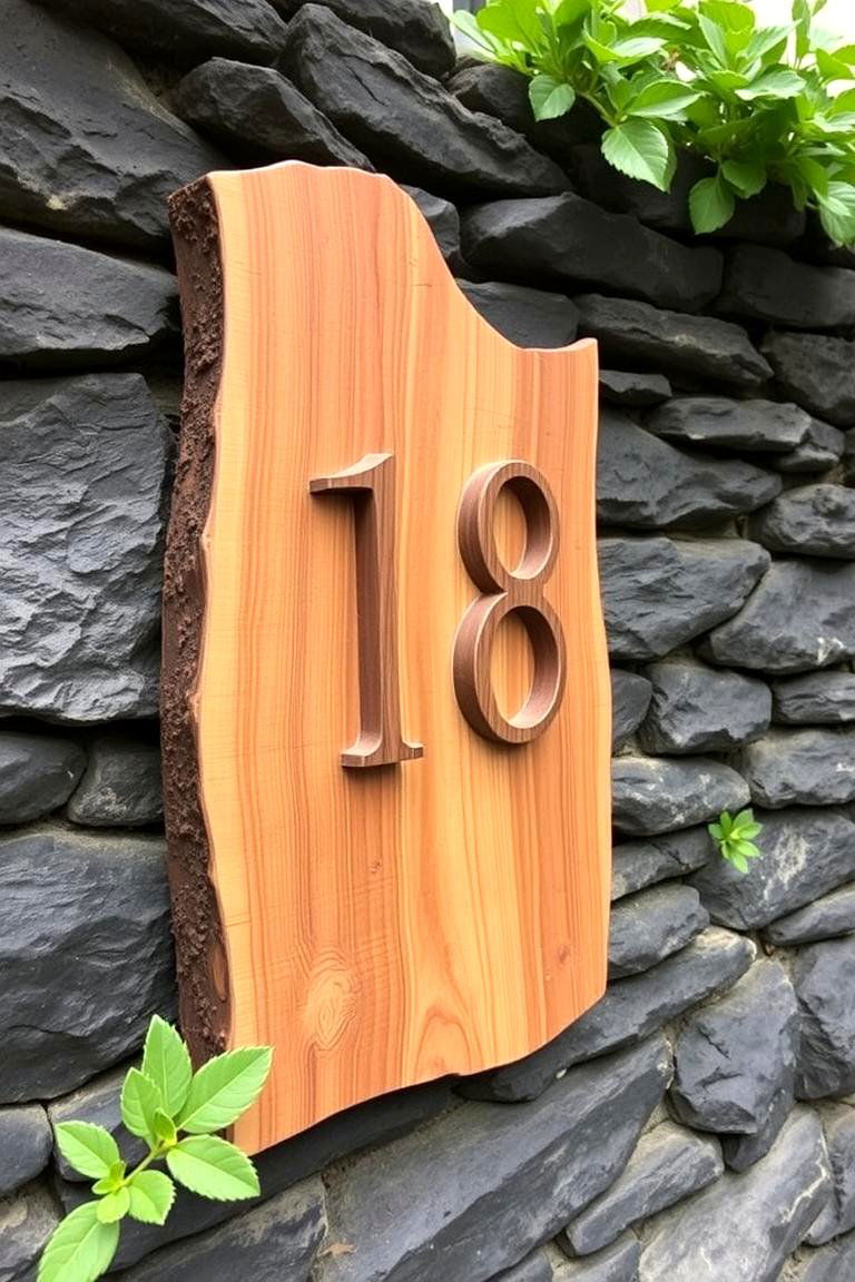 Rustic Wooden Numbers - 24 House Number Ideas
