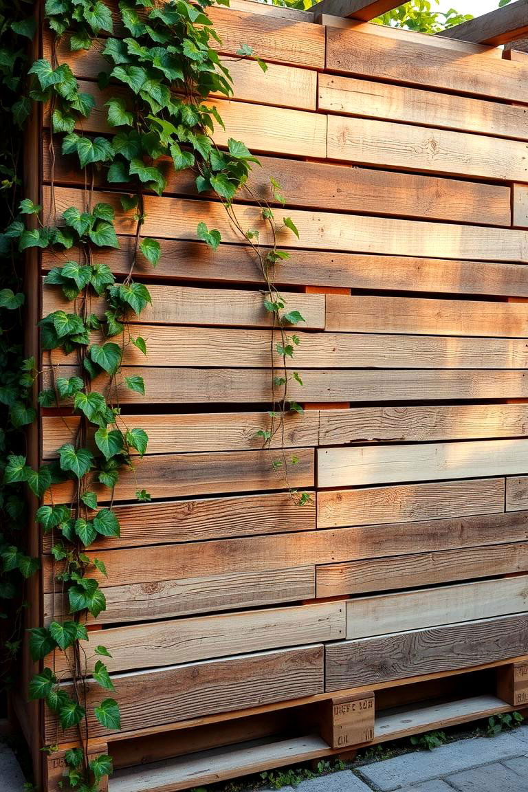 Rustic Wooden Pallet Walls - 24 Garden Wall Ideas