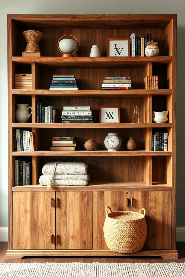 Rustic Wooden Shelves - 24 Boho Nursery Ideas