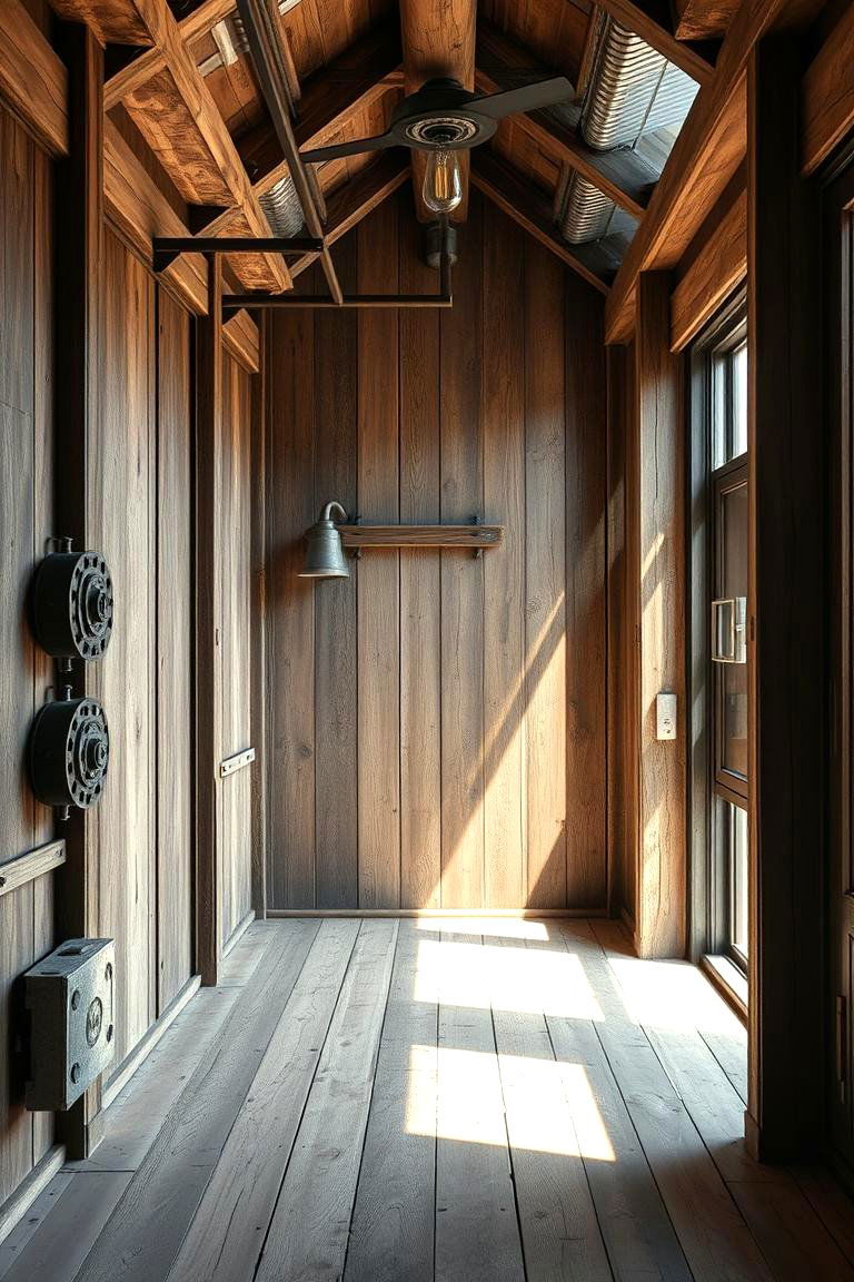Rustic Wooden Steampunk Elements - 24 Steampunk Interior Design Ideas