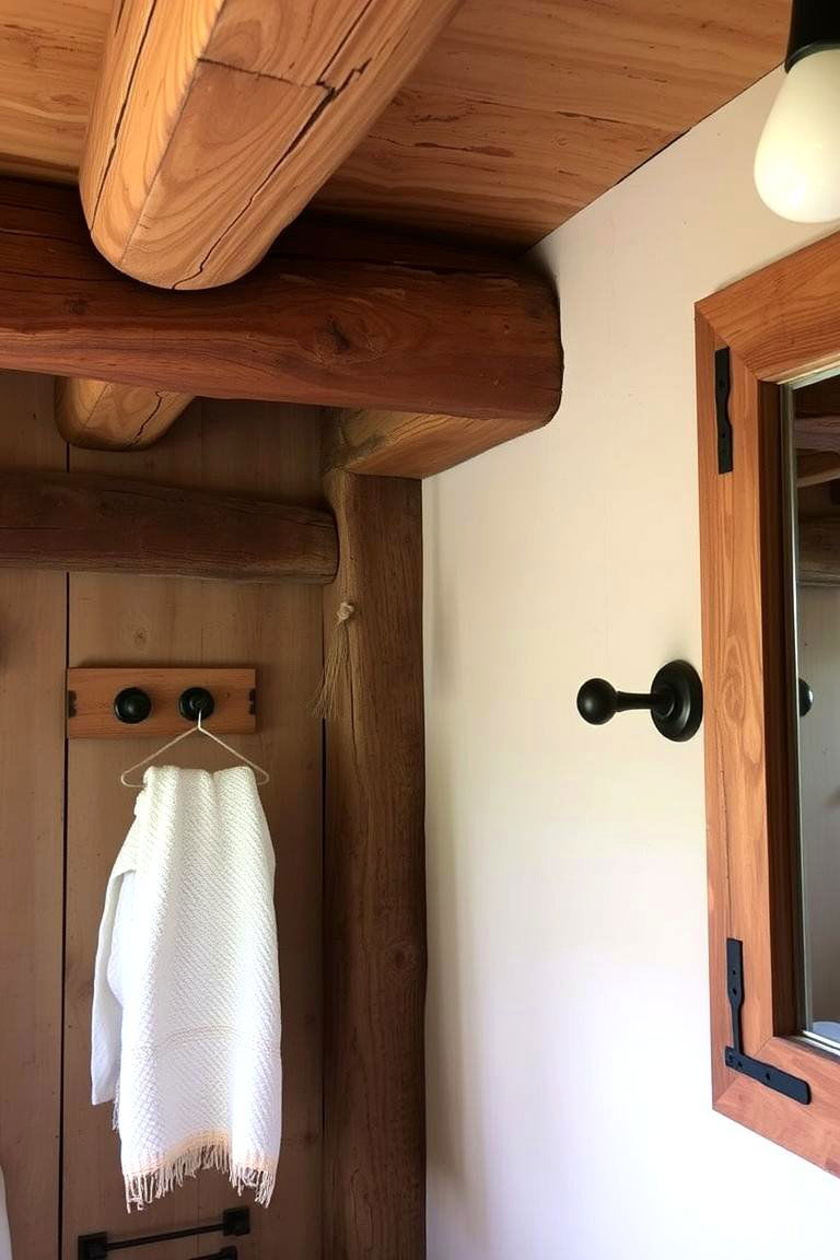 Rustic Wooden Towel Rack - 24 Bathroom Towel Rack Ideas