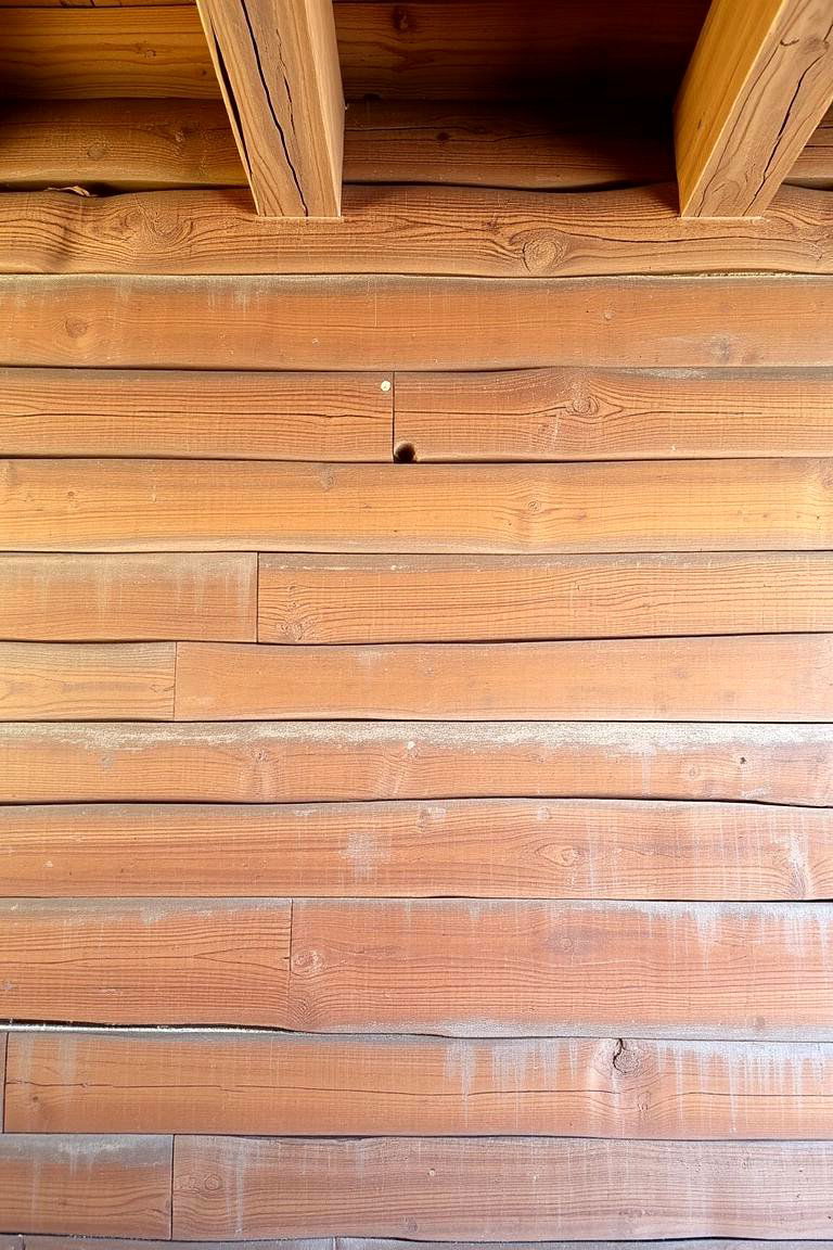 Rustic Wooden Wall - 24 Exterior Color Palettes for Small Homes