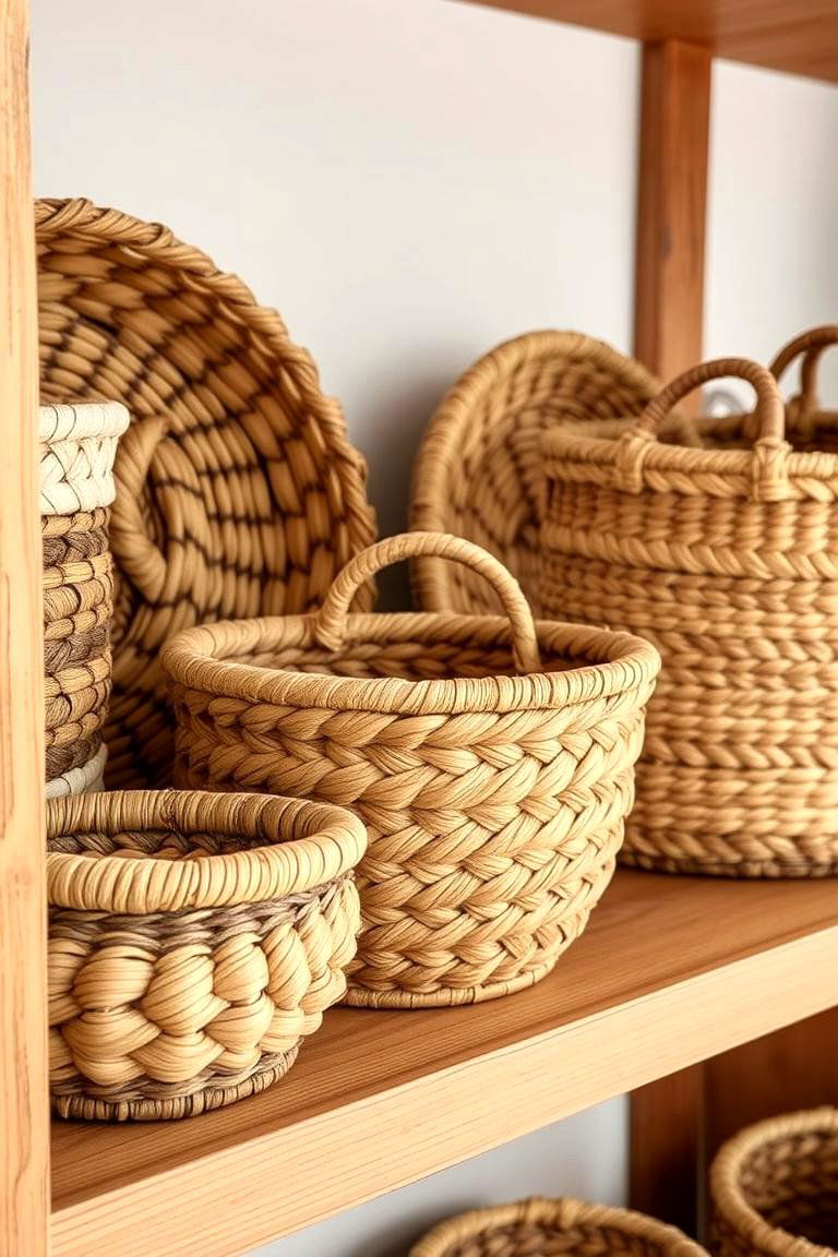 Rustic Woven Baskets - 24 Colorful Boho Decor Ideas