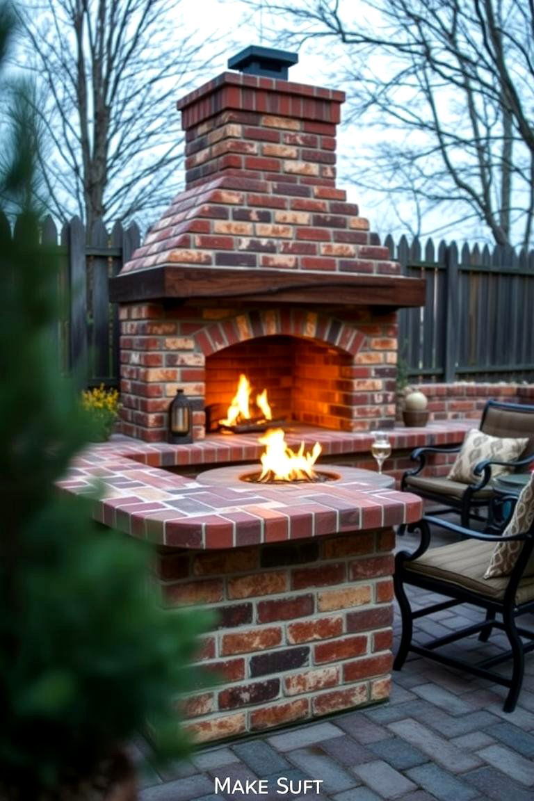 Rustic and Durable Brick - 24 Outdoor Countertop Ideas