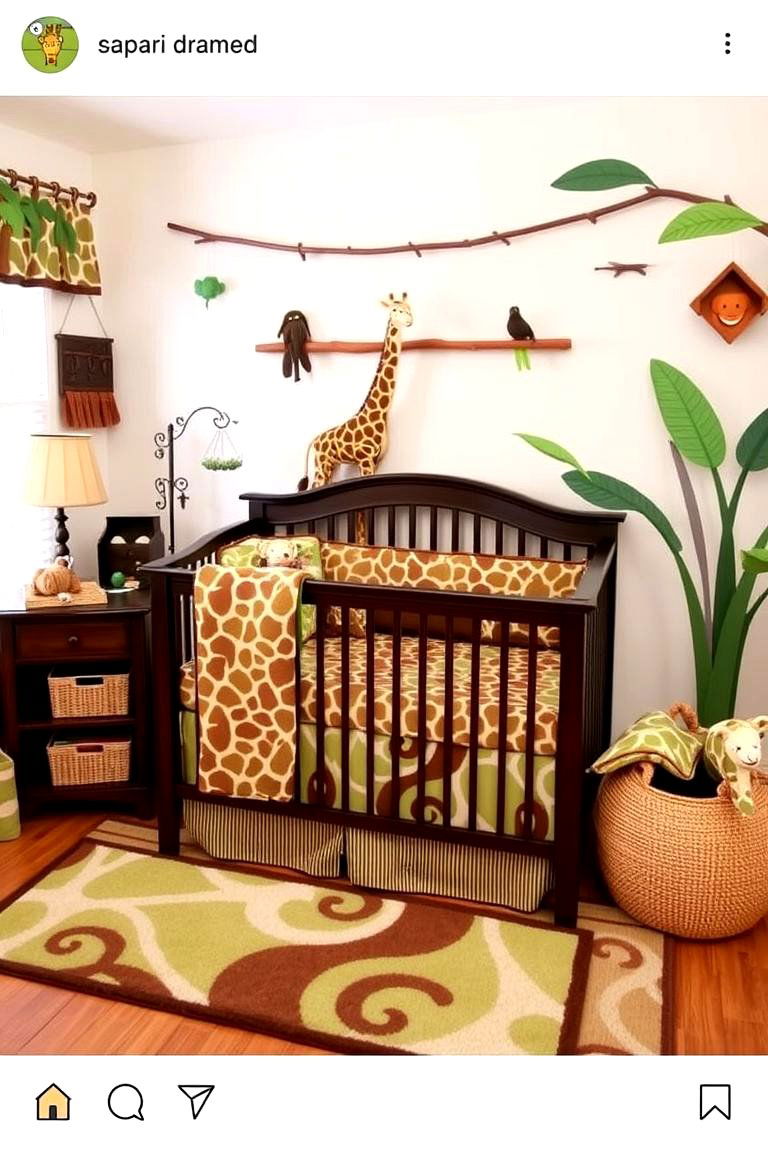 Safari Adventure Theme - 24 Baby Girl Nursery Ideas