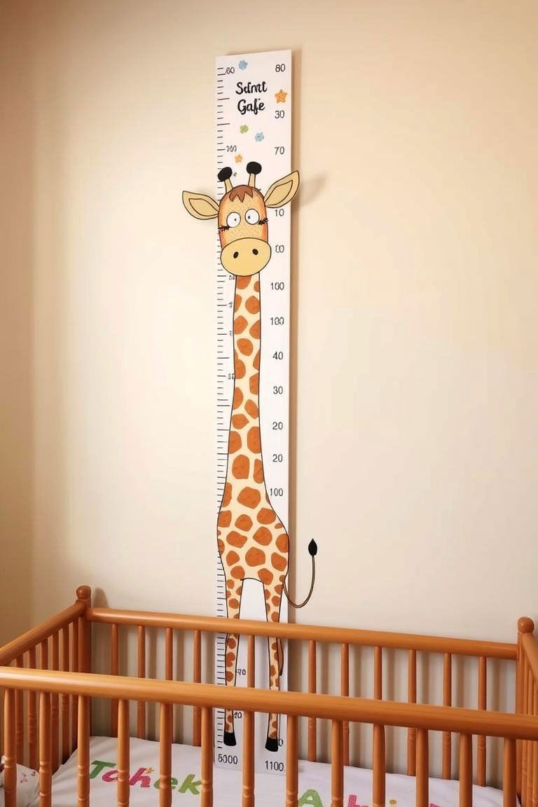 Safari Style Giraffe Growth Chart - 24 Giraffe Nursery Ideas