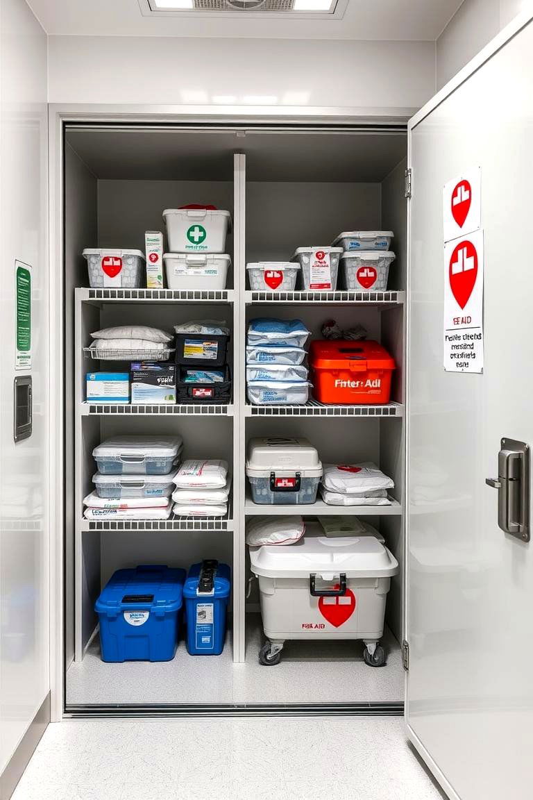 Safe Room with Medical Supplies and First Aid - 24 Safe Room Ideas