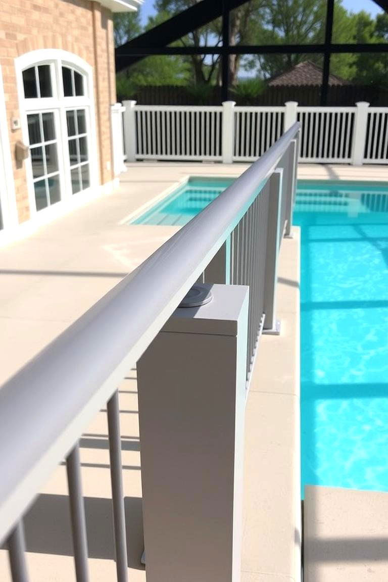 Safety Focused Railing Design - 24 Pool Deck Railing Ideas