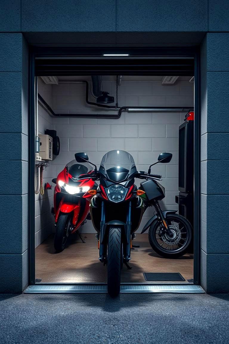 Safety and Security Upgrades - 24 Motorcycle Garage Ideas