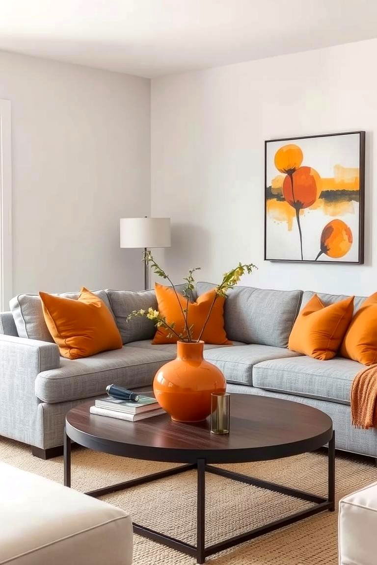 Saffron Orange Throw Pillows and Decor - 24 Orange Room Ideas