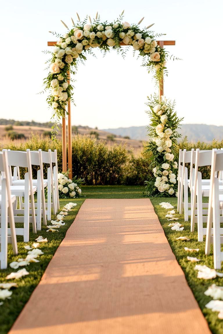 Sage Green Aisle Runner - 24 Sage Green Wedding Ideas