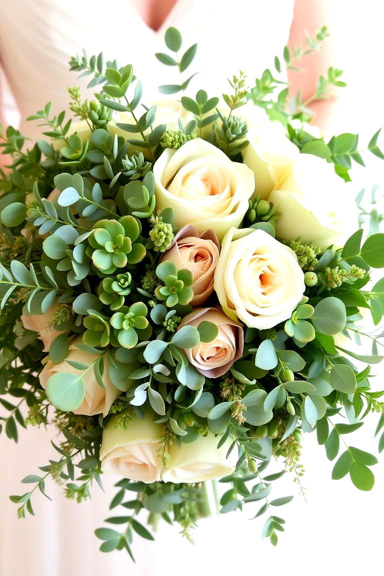 Sage Green Floral Arrangements - 24 Sage Green Wedding Ideas