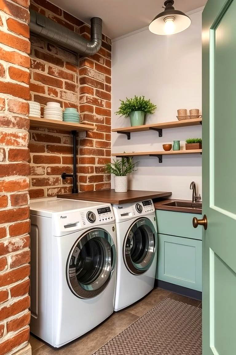 Sage Green Industrial Style - 24 Sage Green Laundry Room Ideas