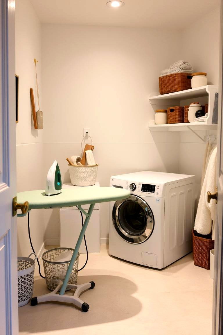 Sage Green Ironing Board Setup - 24 Sage Green Laundry Room Ideas