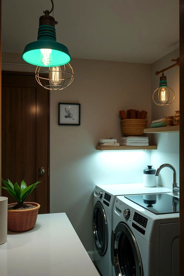 Sage Green Lighting Fixtures - 24 Sage Green Laundry Room Ideas
