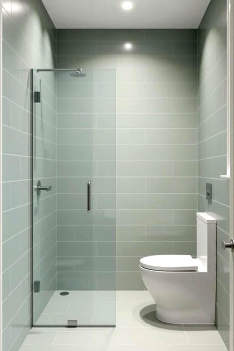Sage Green Matte Tiles for a Soft and Serene Ambiance - 24 Green Tile Bathroom Ideas
