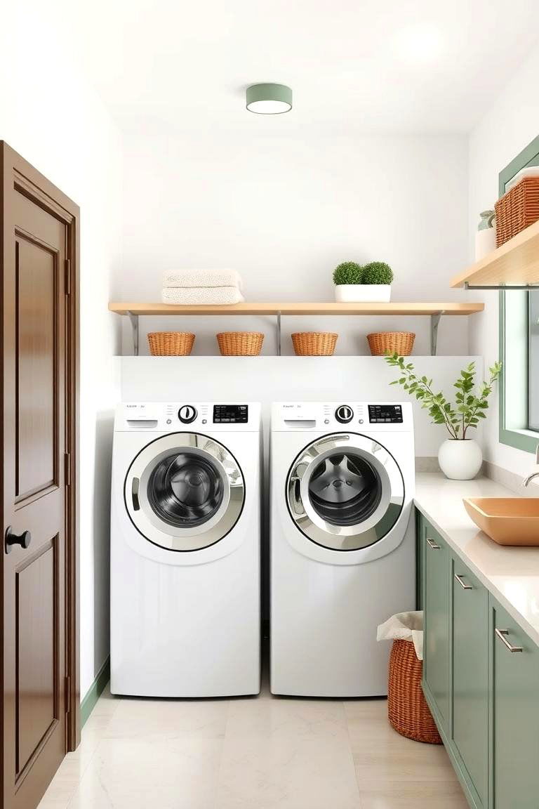 Sage Green Minimalist Design - 24 Sage Green Laundry Room Ideas
