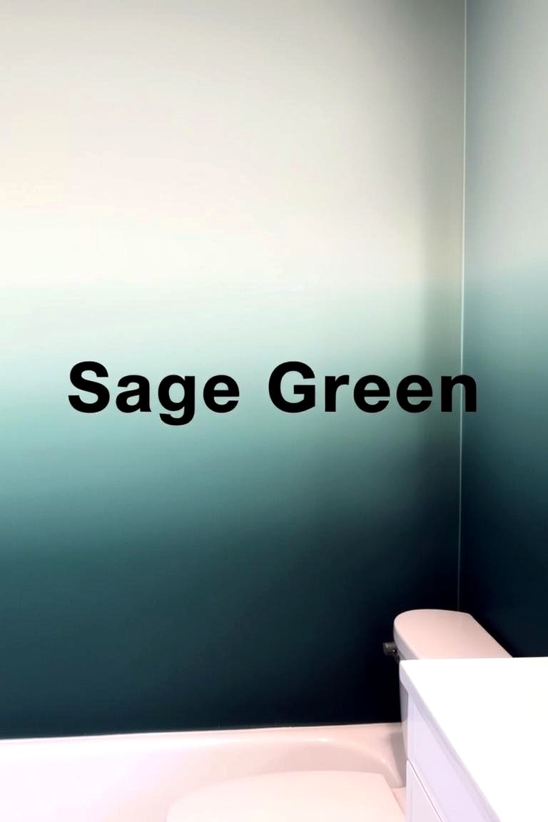 Sage Green Ombre Effect - 24 Sage Green Bathroom Ideas
