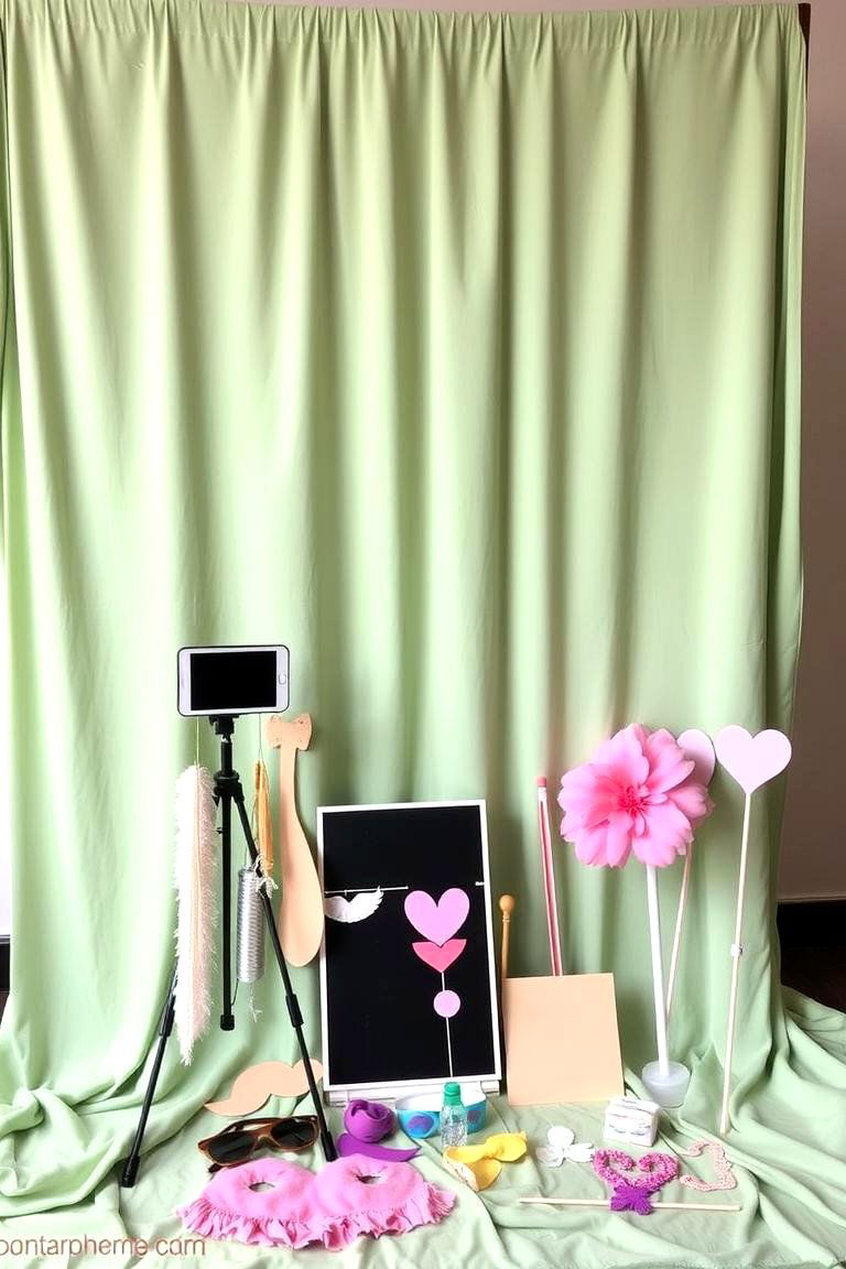 Sage Green Photo Booth Backdrop - 24 Sage Green Wedding Ideas