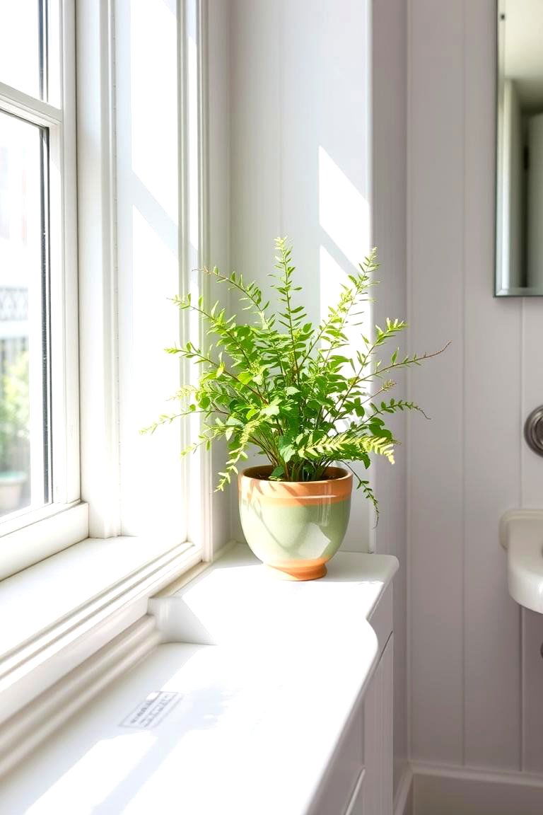 Sage Green Plants and Planters - 24 Sage Green Bathroom Ideas