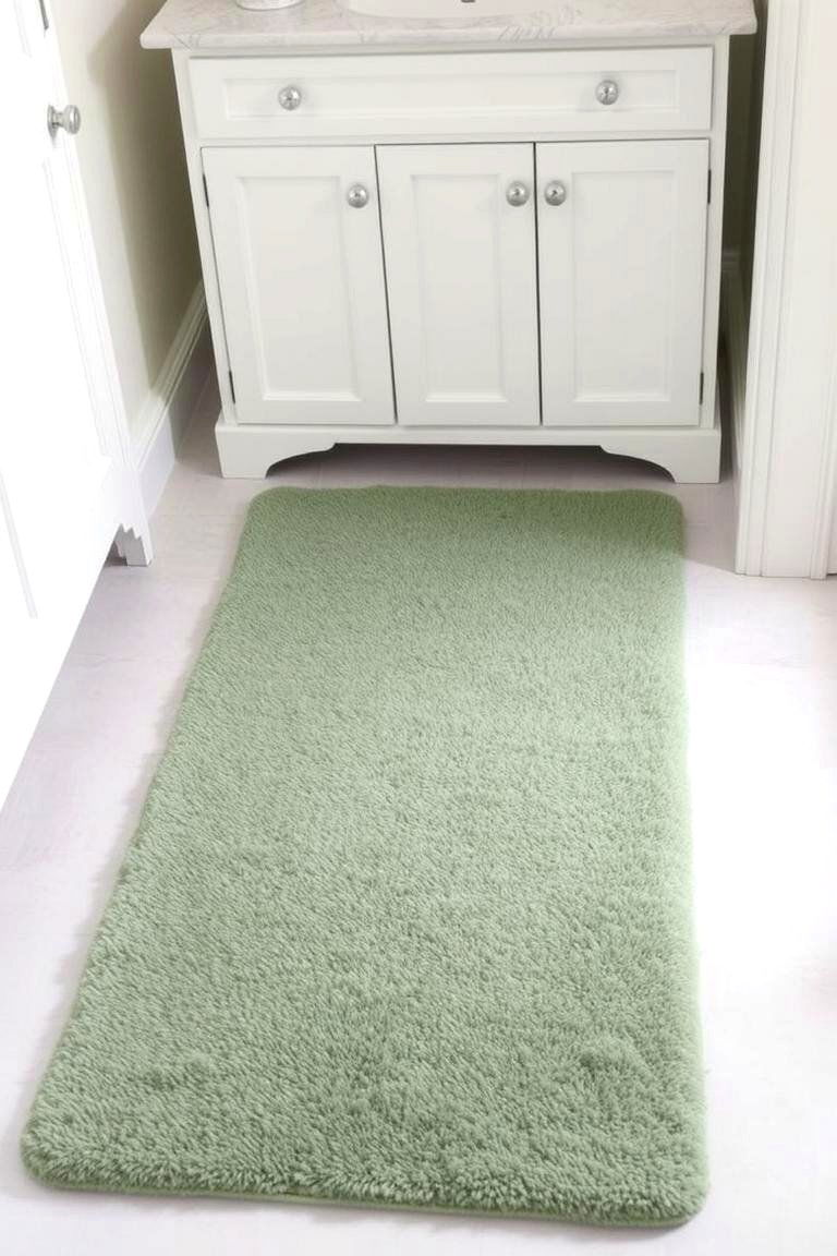 Sage Green Rug - 24 Sage Green Bathroom Ideas