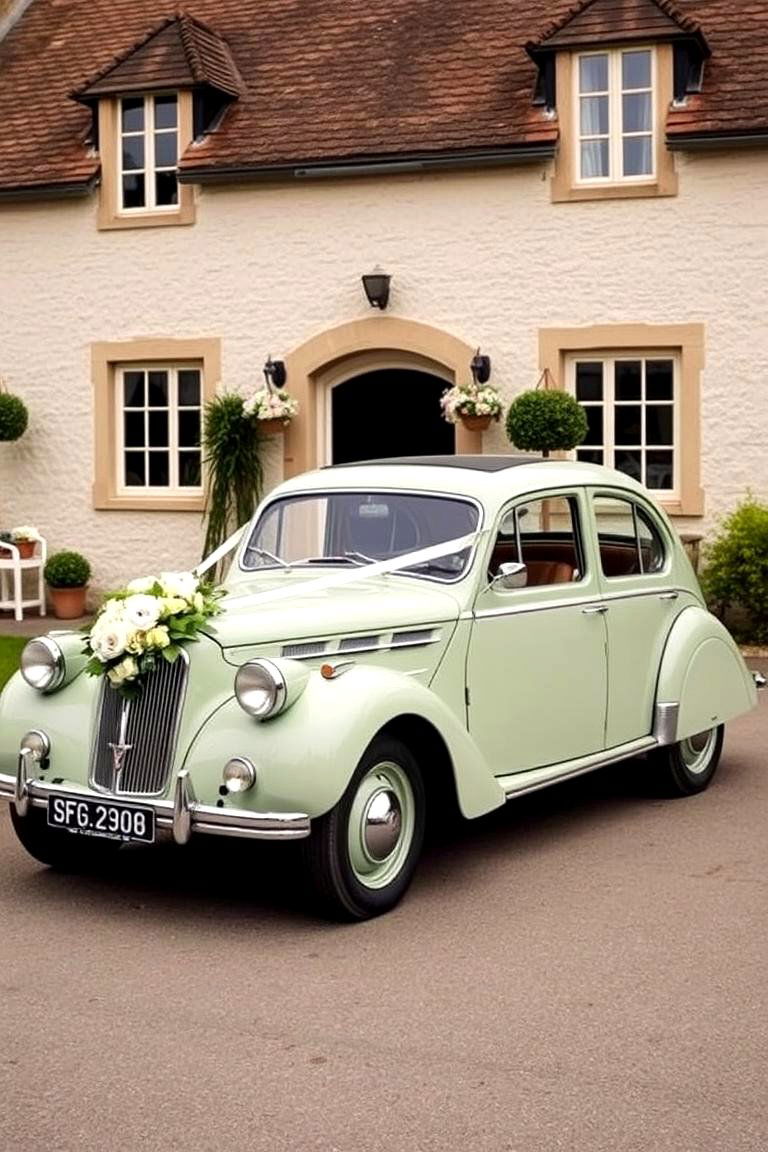 Sage Green Transportation - 24 Sage Green Wedding Ideas