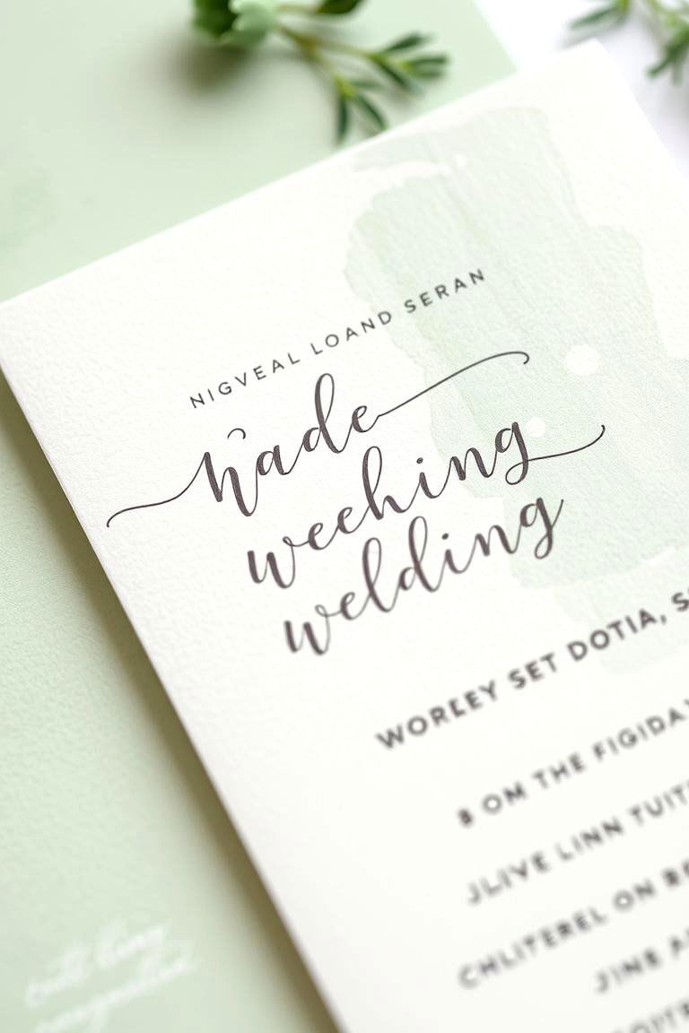 Sage Green Wedding Invitations - 24 Sage Green Wedding Ideas