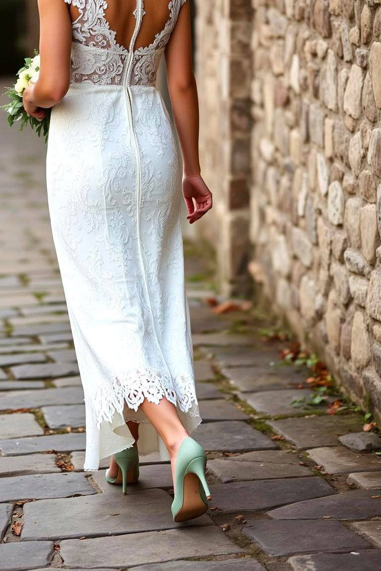 Sage Green Wedding Shoes - 24 Sage Green Wedding Ideas