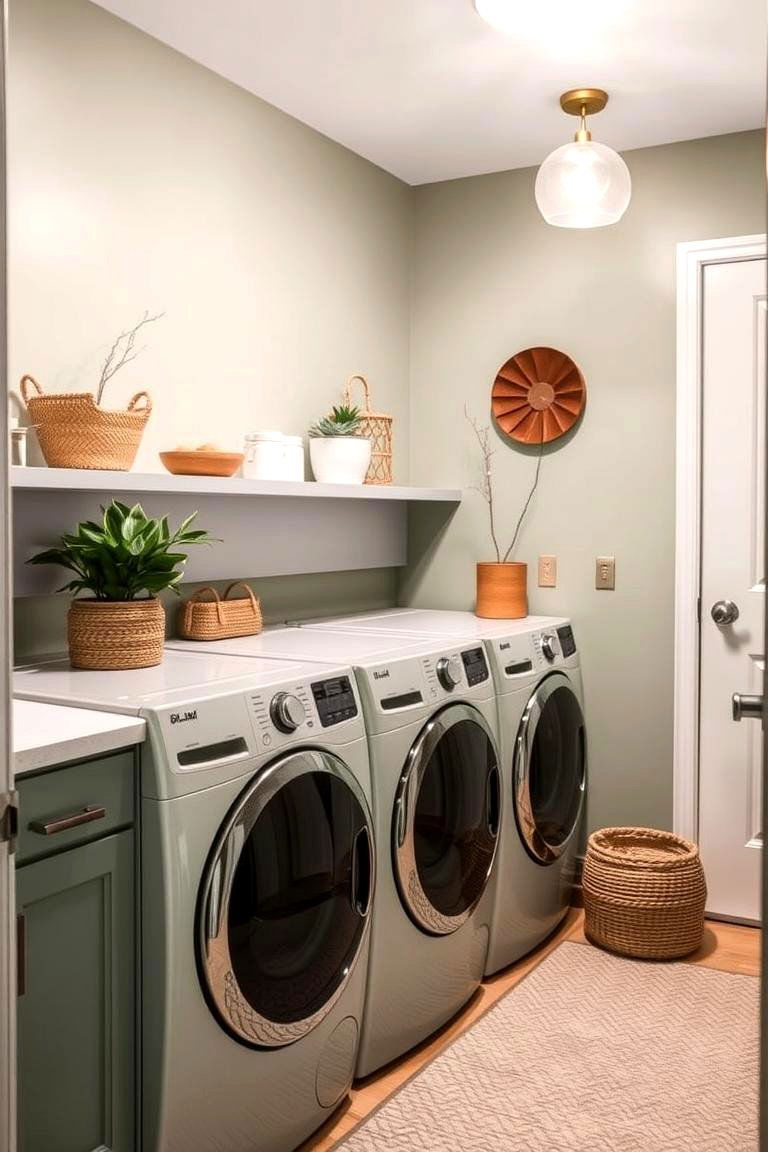 Sage Green Zen Laundry Retreat - 24 Sage Green Laundry Room Ideas