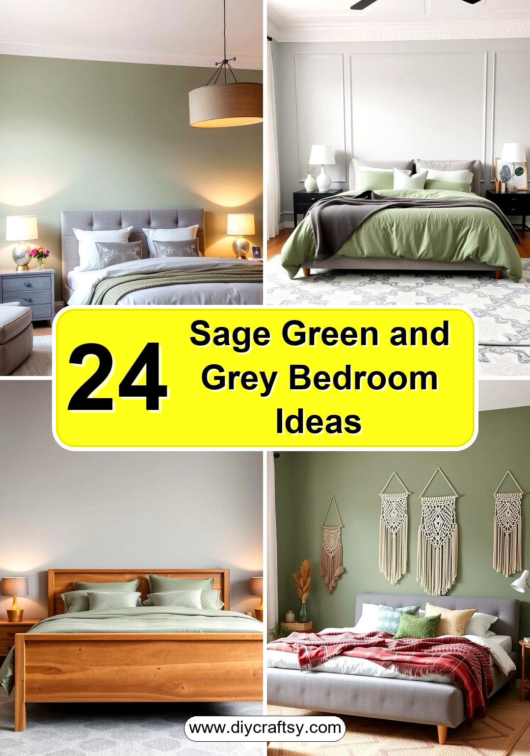 Sage Green and Grey Bedroom Ideas