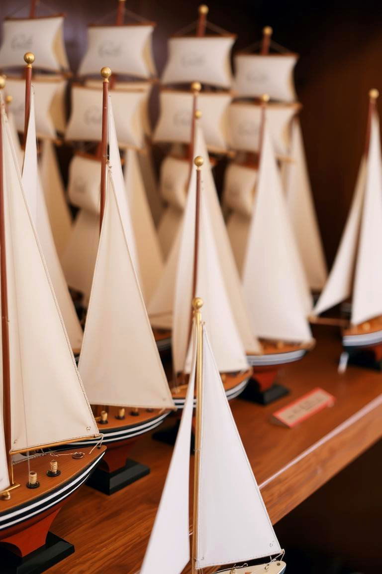 Sailboat Model Displays - 24 Nautical Decor Ideas