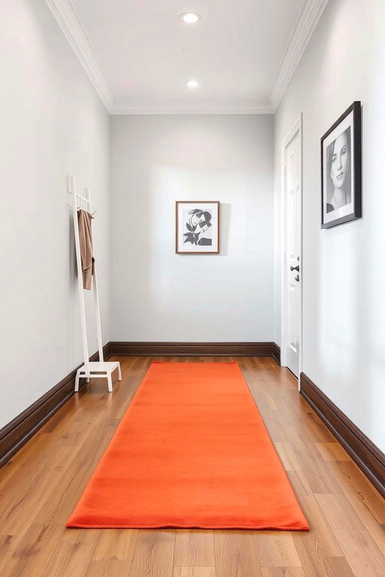 Salmon Orange Hallway Runner - 24 Orange Room Ideas