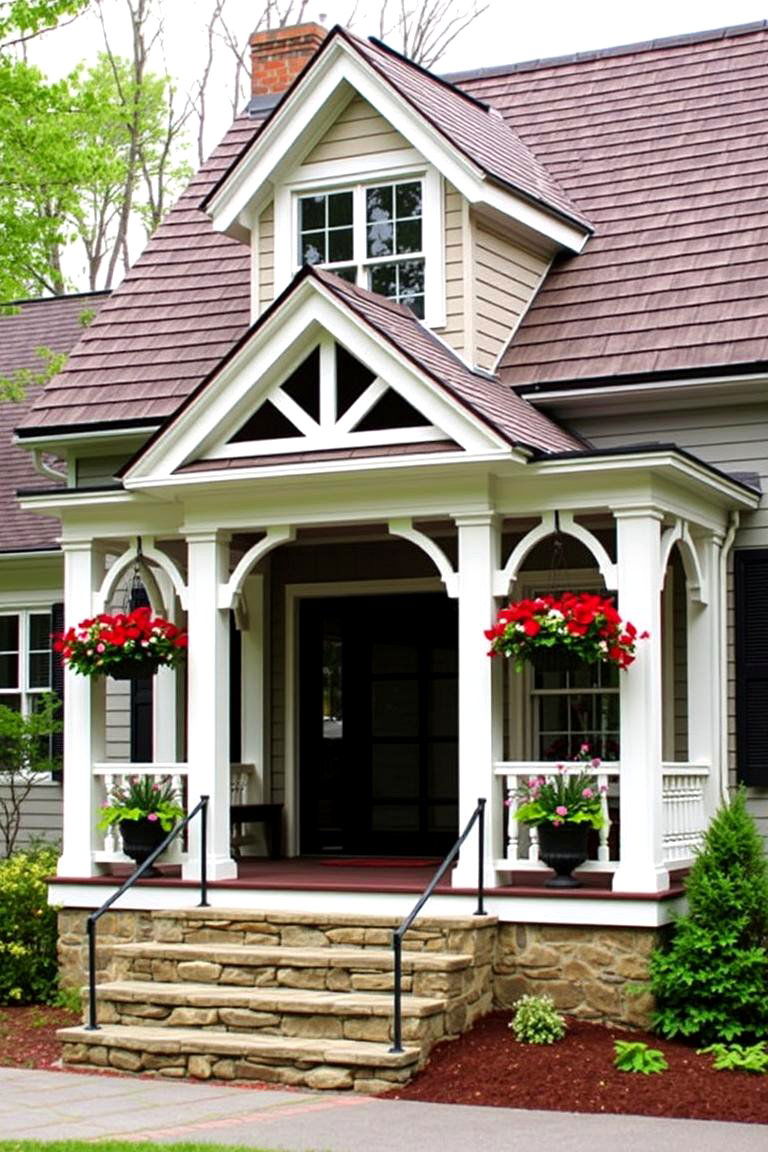 Saltbox Roof for Traditional Appeal - 24 Front Porch Roof Ideas