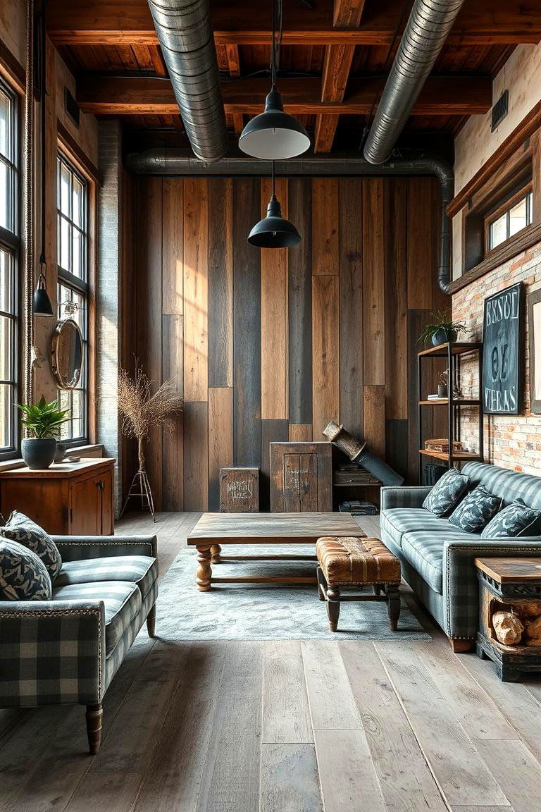 Salvaged Industrial Charm - 24 Rustic Wainscoting Ideas