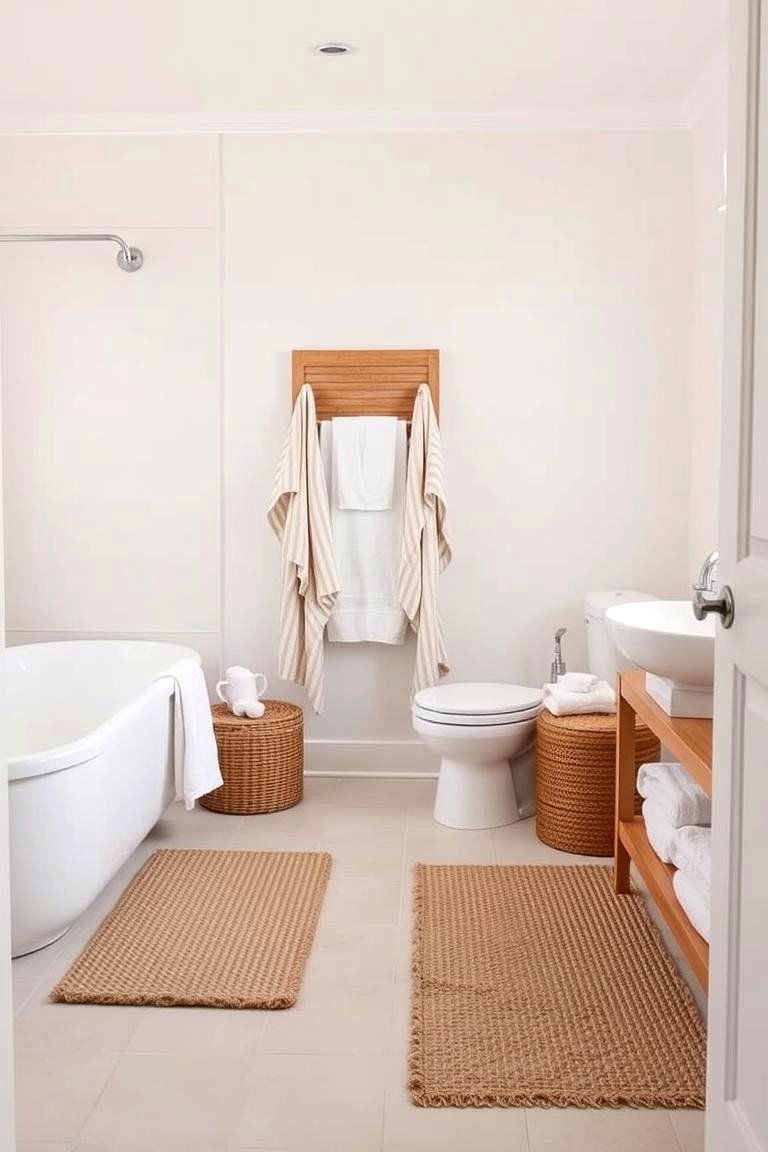 Sand Inspired Accents for a Beachy Feel - 24 Nautical Bathroom Ideas