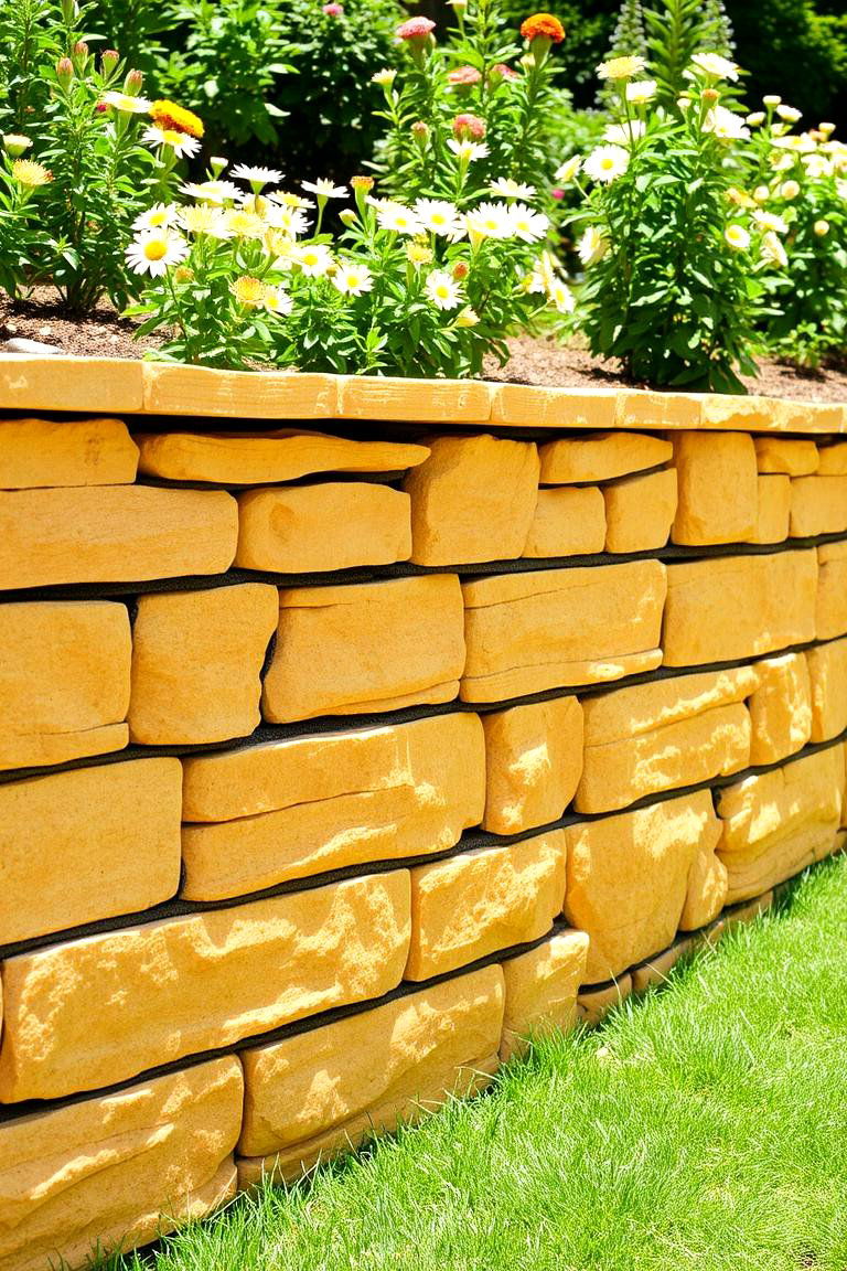 Sandstone Retaining Wall - 24 Natural Rock Retaining Wall Ideas
