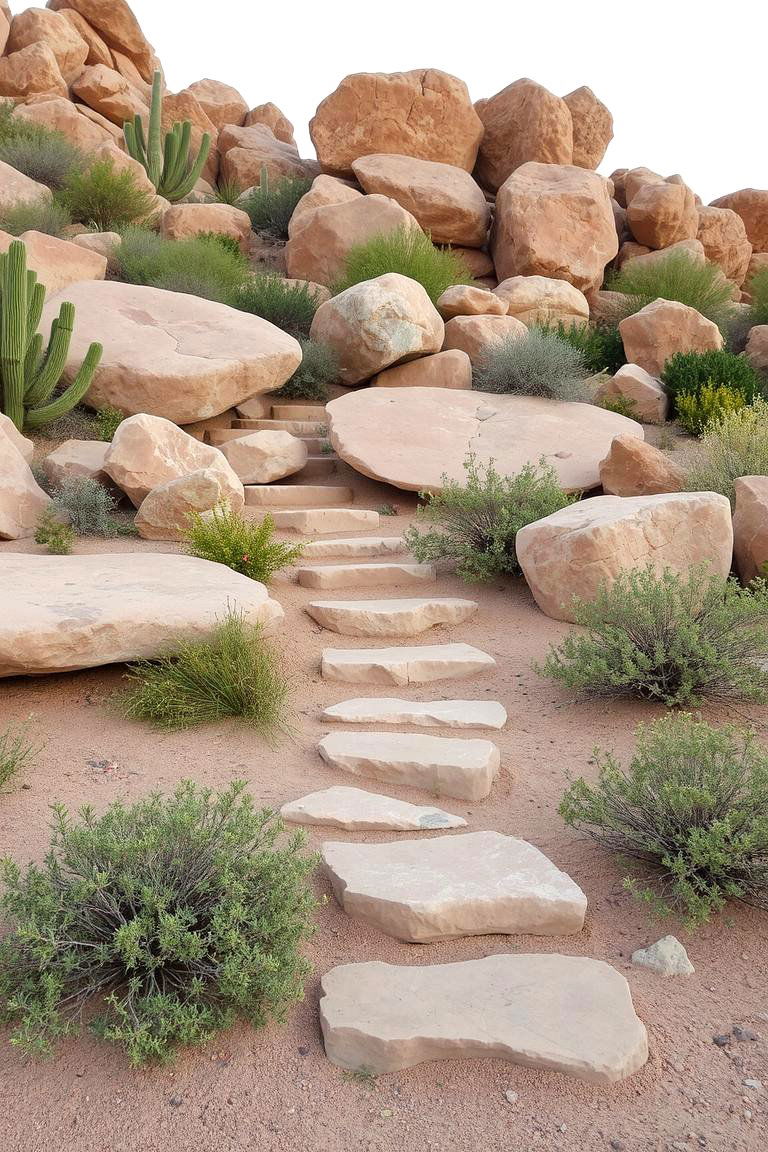 Sandstone Rock Garden - 24 Desert Landscape Ideas